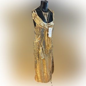 Large Gold Evening Dress